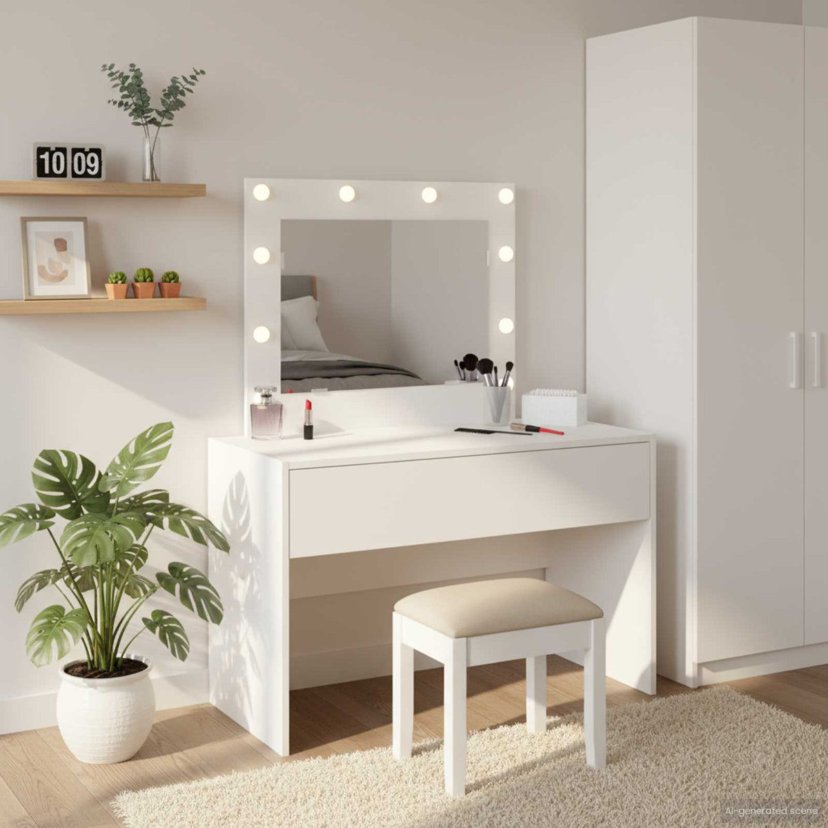 Vidaxl plafondtafel wit 83 x 40 x 70 cm bewerkt hout