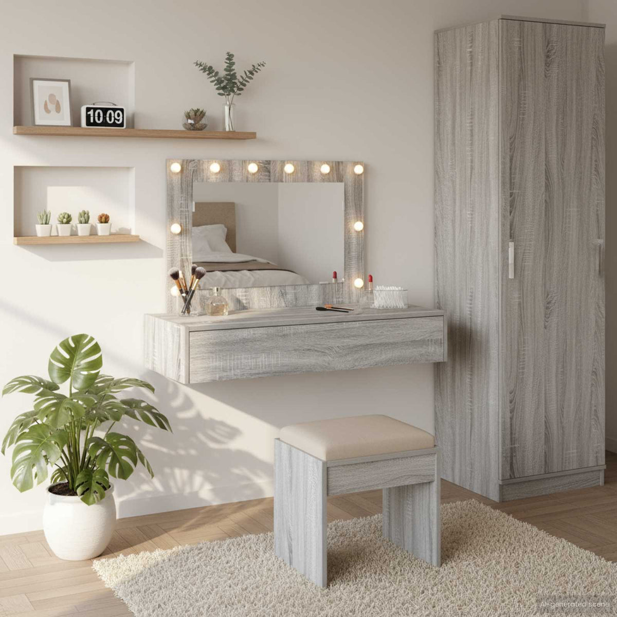 Vidaxl plafondtafel grijs 100 x 40 x 70 cm bewerkt hout