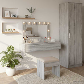 Vidaxl plafondtafel grijs 100 x 40 x 70 cm bewerkt hout