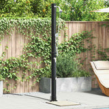 Vidaxl buitenzonne-douche zwart 217 cm pvc en aluminium