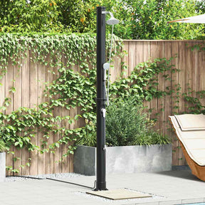 Vidaxl buitenzonne-douche 20 l pvc en aluminium zwart