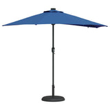 Vidaxl tuinparasol azurblauw 294 x 150 x 223 cm polyester en staal