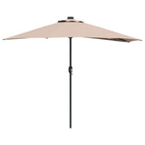 Vidaxl tuinparasol taupe 294 x 150 x 224 cm polyester en staal