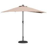 Vidaxl tuinparasol taupe 294 x 150 x 224 cm polyester en staal