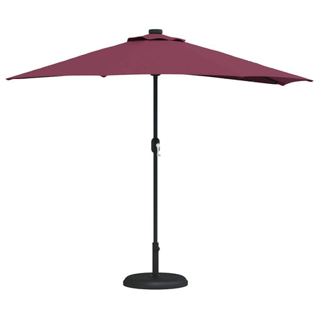 Vidaxl tuinparasol bordeaux rood 294 x 150 x 224 cm polyester en staal