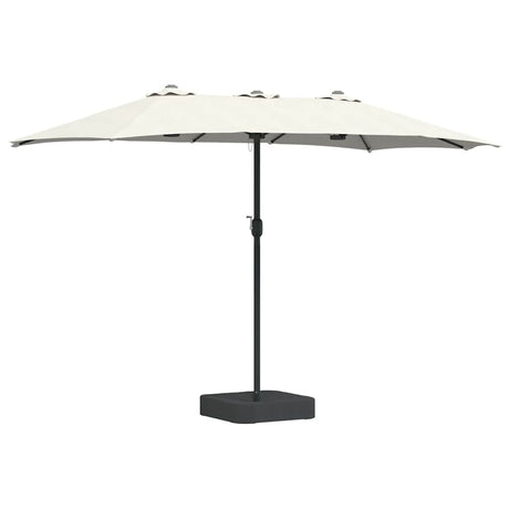 Vidaxl tuinparasol zand 385 x 209 x 244 cm polyester en staal
