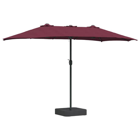 Vidaxl tuinparasol bordeaux rood 385 x 209 x 244 cm polyester en staal