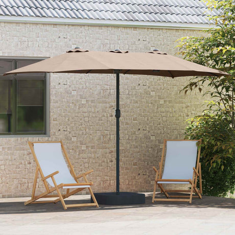 Vidaxl tuinparasol taupe 385 x 209 x 244 cm polyester