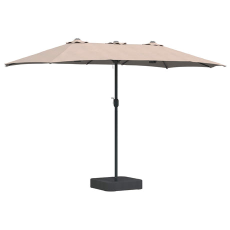Vidaxl tuinparasol taupe 385 x 209 x 244 cm polyester