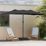 Vidaxl tuinparasol zwart 385 x 209 x 244 cm polyester