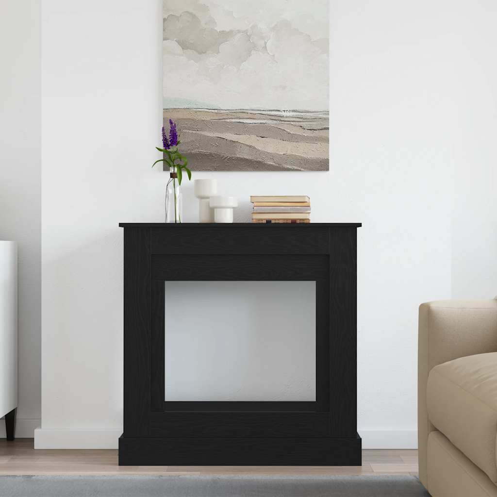 Vidaxl haardombouw 90x30x90 cm spaanplaat zwart eikenkleurig