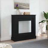 Vidaxl haardombouw 90x30x90 cm spaanplaat zwart eikenkleurig