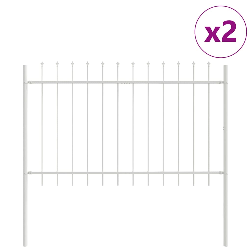 Vidaxl tuinhek 2 pcs wit 3,4 x 1 m poedercoating staal