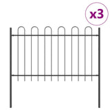 Vidaxl tuinhek 3 pcs grijs 5,1 x 1 m poedercoating staal
