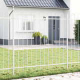 Vidaxl tuinhek woerden 4 st 6,8 x 0,6 m poedercoating staal grijs