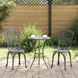 Vidaxl tuin bistro set 3 st zwart aluminium