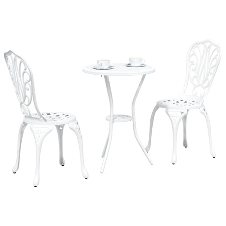 Vidaxl tuin bistro set 3 st wit aluminium