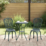 Vidaxl tuin bistro set 3 st groen aluminium