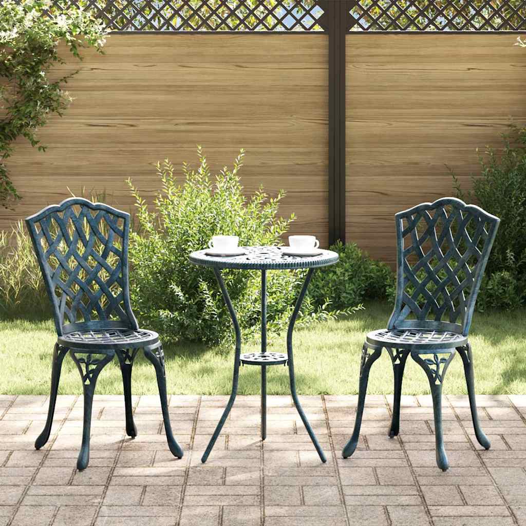 Vidaxl tuin bistro set 3 st groen aluminium
