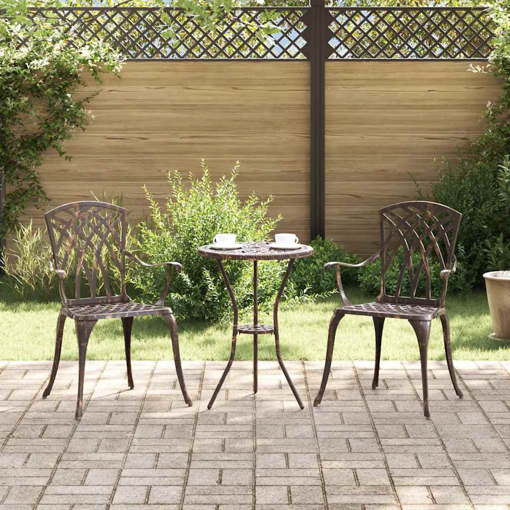 Vidaxl tuinstoel 2 st brons aluminium