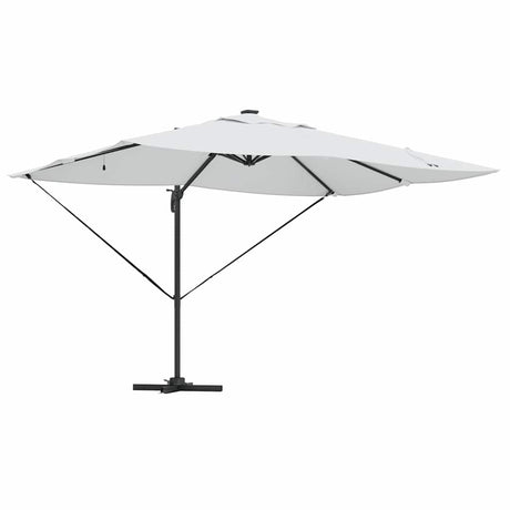 Vidaxl parasol met slot zand 352 x 251 x 265 cm polyester en aluminium