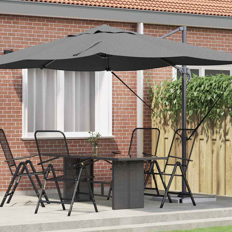 Vidaxl parasol antraciet 351 x 250 x 260 cm polyester en aluminium