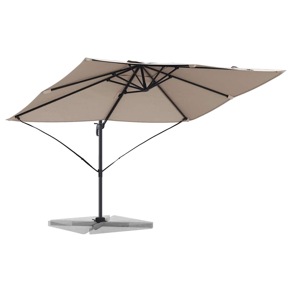 Vidaxl parasol 351 x 250 x 260 cm polyester en aluminium taupe