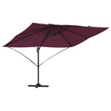 Vidaxl parasol bordeaux rood 351 x 250 x 260 cm polyester en aluminium