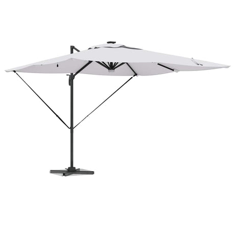 Vidaxl roma parasol beige 286 x 284 x 270 cm aluminium en polyester