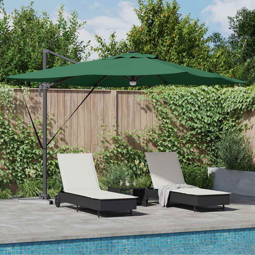 Vidaxl roma parasol groen 286 x 284 x 270 cm aluminium en polyester