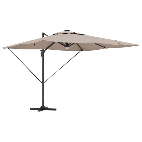 Vidaxl roma parasol taupe 286 x 284 x 270 cm aluminium en polyester