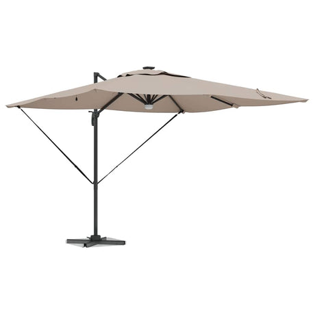 Vidaxl roma parasol taupe 286 x 284 x 270 cm aluminium en polyester