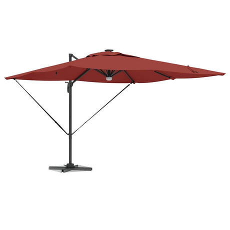 Vidaxl roma parasol rood 286 x 284 x 270 cm aluminium en polyester