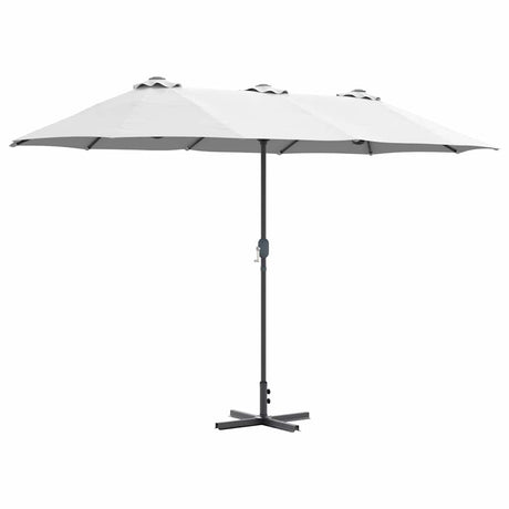 Vidaxl tuinparasol zand 370 x 197 x 239 cm polyester en aluminium