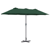 Vidaxl tuinparasol groen 370 x 197 x 239 cm polyester en aluminium