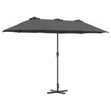 Vidaxl tuinparasol antraciet 370 x 197 x 239 cm polyester en aluminium