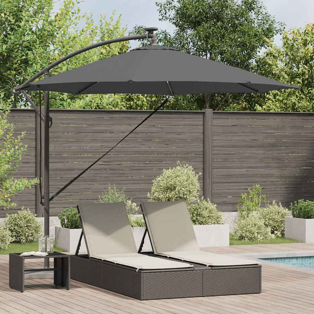 Vidaxl parasol 294 x 294 x 248 cm polyester en aluminium antraciet