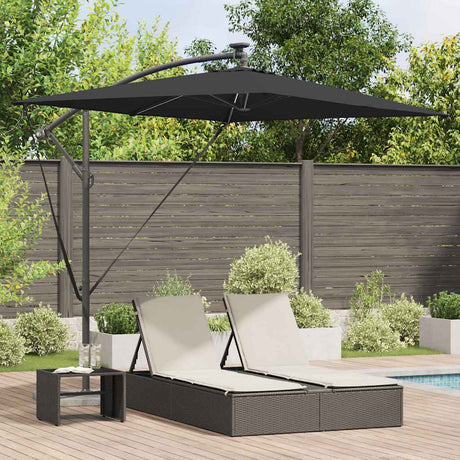 Vidaxl parasol zwart 294 x 200 x 270 cm polyester en aluminium