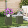 Vidaxl plantenstandaard 2 st olijfgroen 24 x 24 x 35 cm