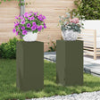 Vidaxl plantenstandaard 2 st olijfgroen 24 x 24 x 55 cm
