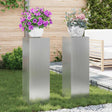 Vidaxl plantenstandaard 2 st zilver 24 x 24 x 75 cm