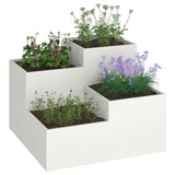 Vidaxl plantenbak wit 100 x 100 x 60 cm staal