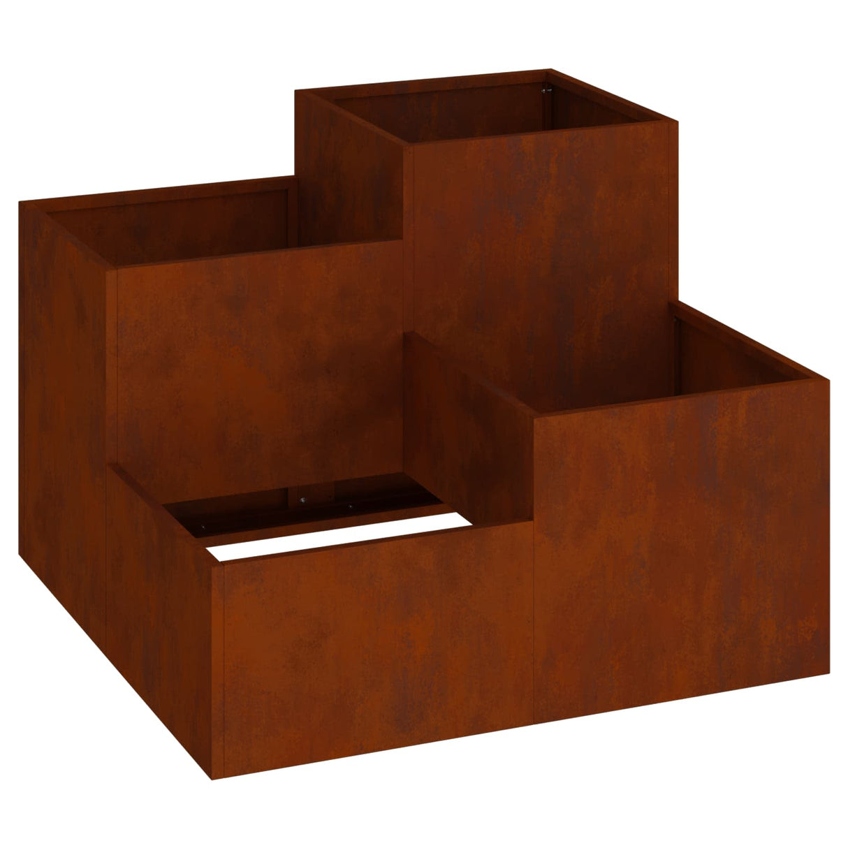 Vidaxl tuin bloempot roestig 100 x 100 x 60 cm cortenstaal