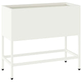 Vidaxl verhoogde tuin plantbak wit 60 x 26 x 45 cm staal
