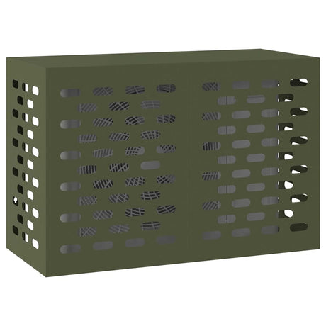 Vidaxl airconditioner hoes olijfgroen 90 x 40 x 60 cm staal