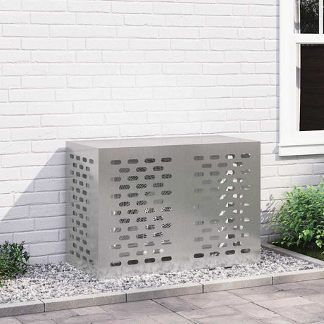 Vidaxl airconditioner hoes zilver 100 x 50 x 70 cm roestvrij staal