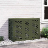 Vidaxl airconditioner hoes olijfgroen 110 x 50 x 80 cm staal