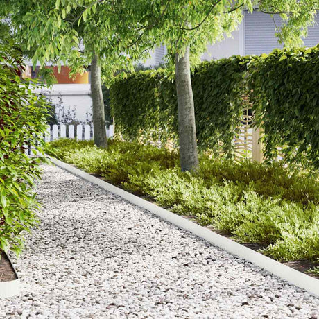 Vidaxl tuinrand 20 pcs wit 100 x 0.05 x 20 cm koudgewalst staal