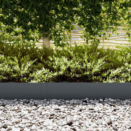 Vidaxl tuinrand 10 pcs antraciet 100 x 0.05 x 20 cm koudgewalst staal