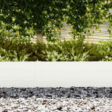 Vidaxl tuinrand 20 pcs wit 100 x 0.05 x 20 cm koudgewalst staal